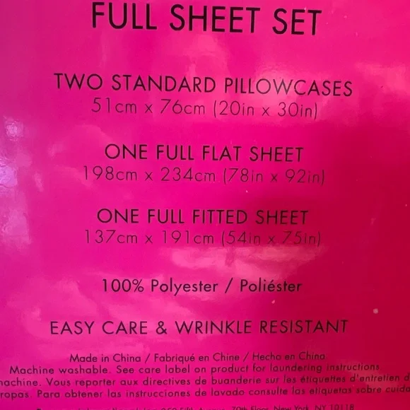 Betsey Johnson NWT Stunning Black & White 4 Pc Super Soft Full Size Sheet Set - Picture 4 of 5